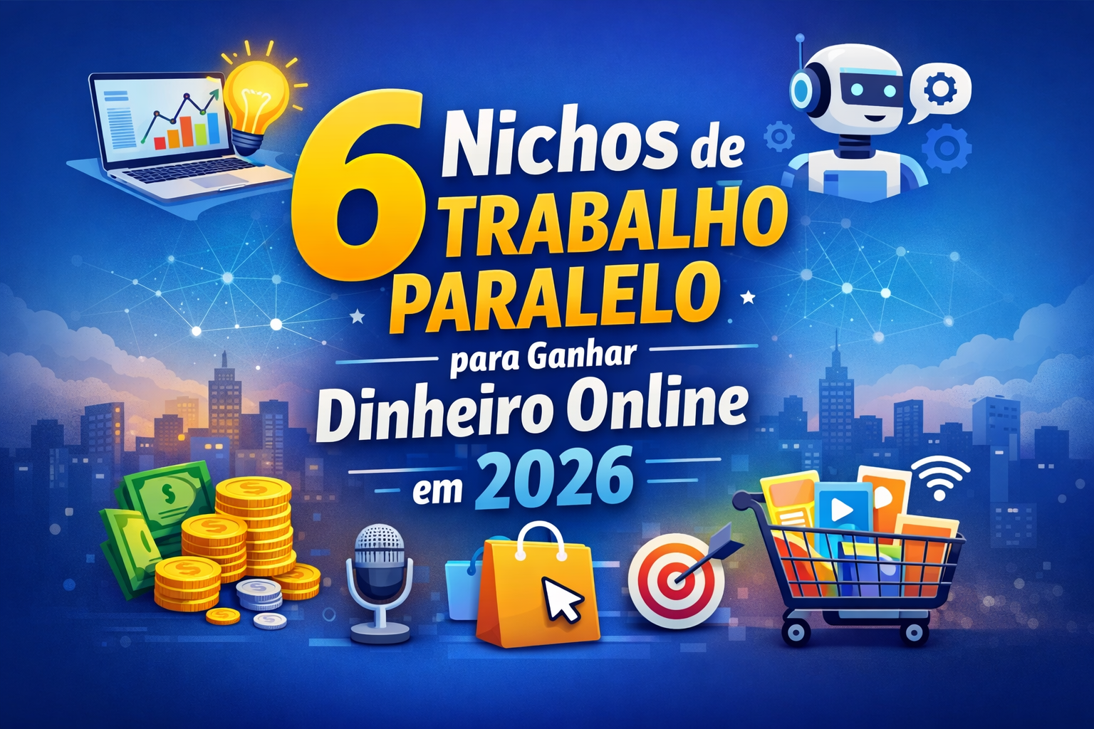 Leia mais sobre o artigo 6 nichos de trabalho paralelo para ganhar dinheiro online em 2026