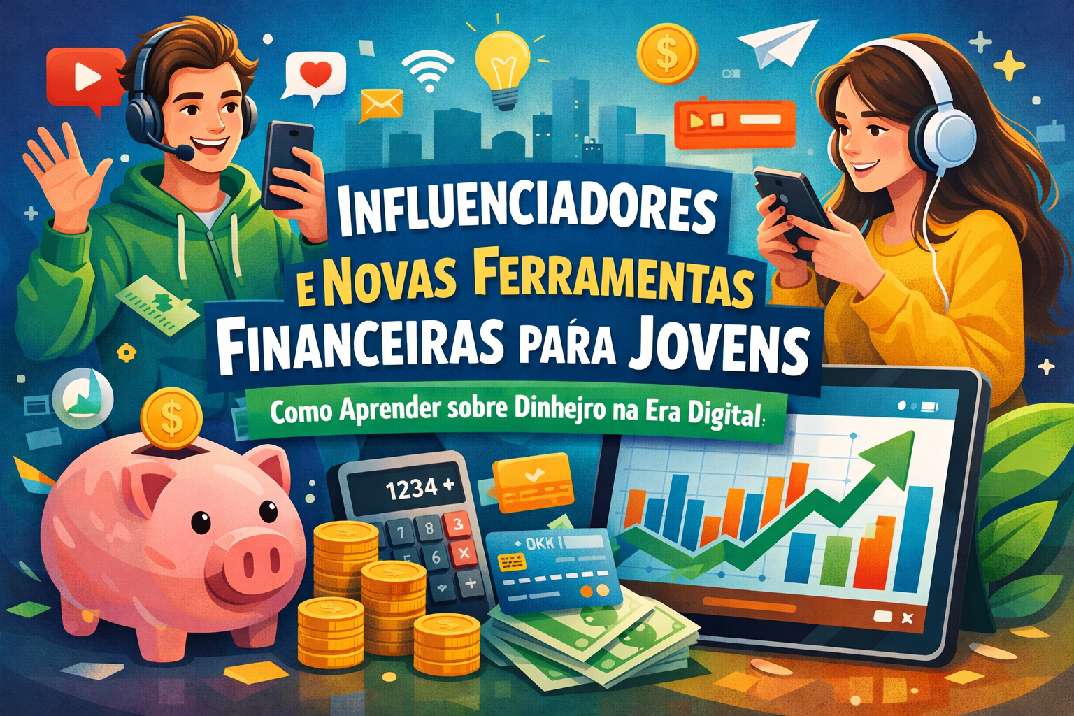 Leia mais sobre o artigo Influenciadores e novas ferramentas financeiras para jovens: como usar a internet para construir inteligência financeira desde cedo