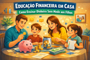 Leia mais sobre o artigo Educação Financeira em Casa: Como Ensinar Dinheiro Sem Medo aos Filhos